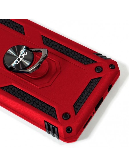 Carcasa reforzada cama TPU iPhone 12 Pro Max anilla roja