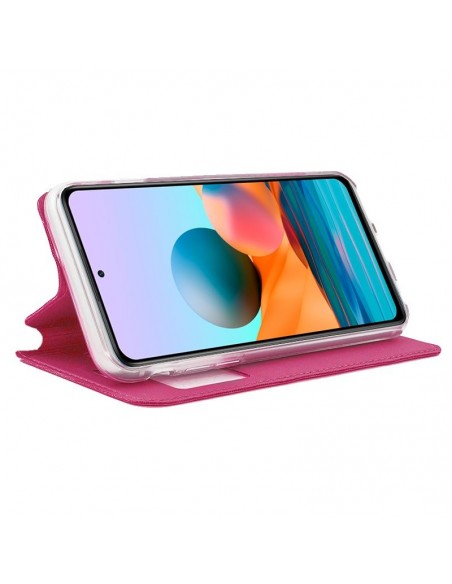 Funda libro soporte TPU Xiaomi Redmi Note 10 Pro rosa