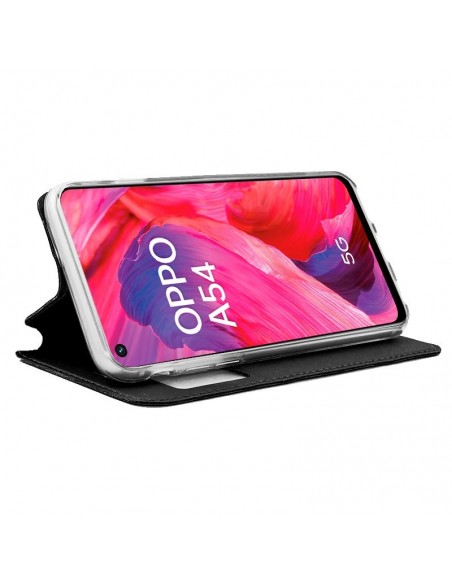Funda libro soporte TPU Oppo A54 5G / A74 5G negra