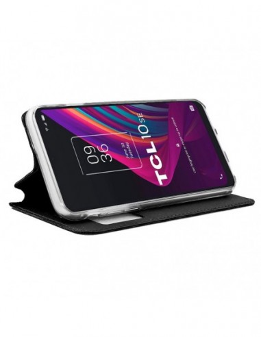 Funda libro soporte TPU TCL 10 SE negra