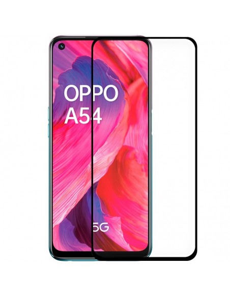 Protector pantalla vidrio templado Oppo A54 5G / A74 5G negro (Pegado total 3D)