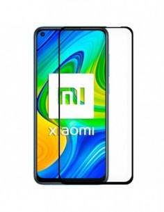 Protector pantalla vidrio templado Xiaomi Redmi Note 9T negro (Pegado total 3D)