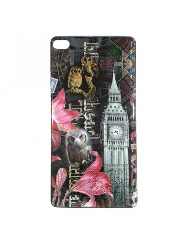Carcasa TPU Huawei P8 diseño Búho Big Ben