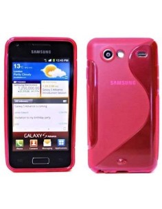 Funda gel TPU diamond Samsung Galaxy S Advance (i9070) rosa