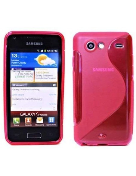 Funda gel TPU diamond Samsung Galaxy S Advance (i9070) rosa