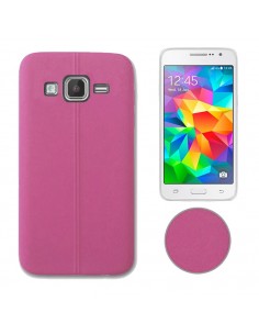 Funda gel TPU tacto piel Samsung G530 Galaxy Grand Prime rosa