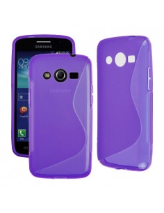 Funda gel TPU ola Samsung Galaxy Core 4G LTE morada