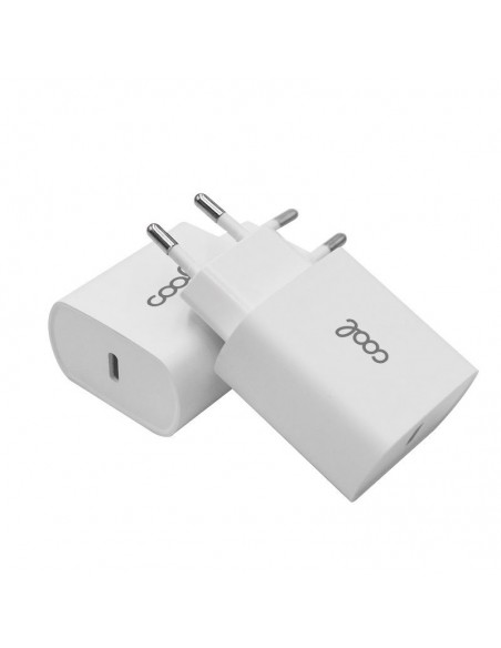 Cargador de red toma tipo C PD + cable tipo C de 1,2 metros (20W)