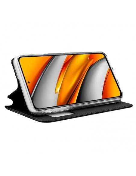Funda libro soporte TPU Xiaomi Mi 11i / Pocophone F3 negra