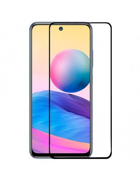 Protector vidrio templado Xiaomi Redmi Note 10 5G / Redmi 10 / Pocophone M3 Pro 5G negro (Pegado total 3D)