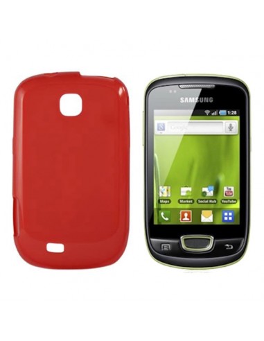 Funda gel TPU brillo Samsung Galaxy Mini S5570 roja