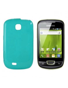 Funda gel TPU Samsung Galaxy Mini S5570 azul turquesa