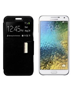 Funda libro soporte TPU Samsung Galaxy E7 negra