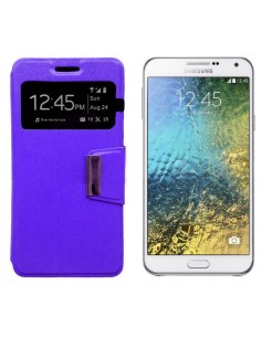 Funda libro soporte TPU Samsung Galaxy E7 morada
