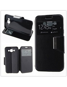 Funda libro soporte TPU Samsung Galaxy E7 negra 2