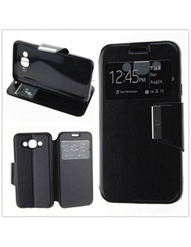 Funda libro soporte TPU Samsung Galaxy E7 negra