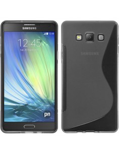 Funda TPU ola Samsung Galaxy A7 (A700) negra o gris humo