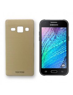 Carcasa cama TPU Samsung Galaxy J1 (J100) YouYou rayas dorada