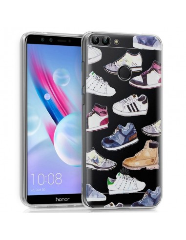 Carcasa TPU transparente Huawei Honor 9 Lite diseño Zapatillas