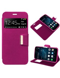 Funda libro soporte TPU Huawei P9 rosa
