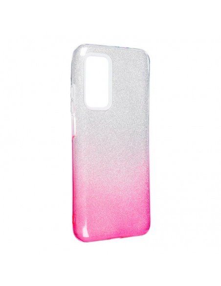 Carcasa gel TPU purpurina Redmi Note 10 / Note 10s / Poco M5s rosa y plata
