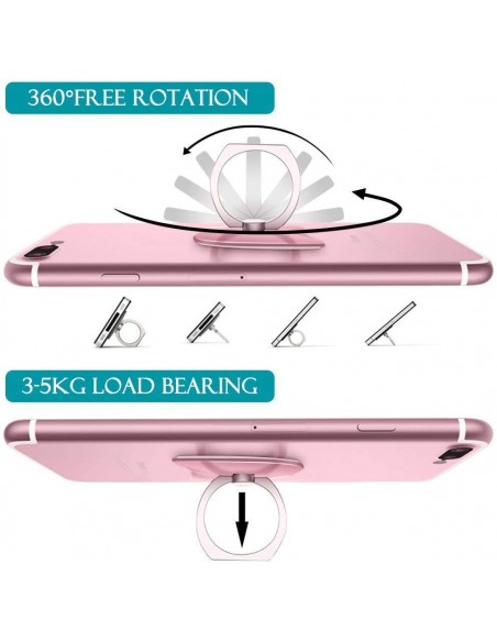 Soporte anillo adhesivo oso dorado