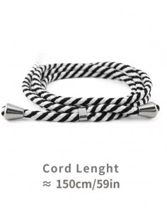 Cordón colgante universal con tarjeta para smartphone blanco y negro
