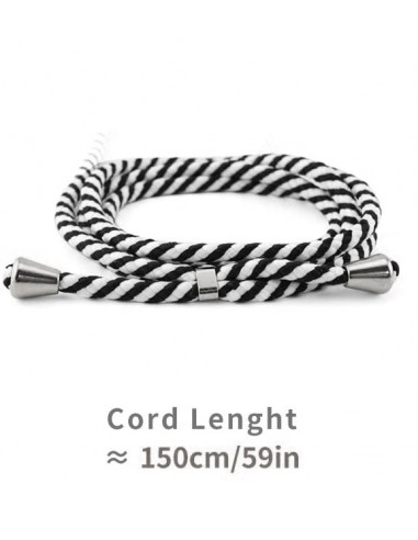 Cordón colgante universal con tarjeta para smartphone blanco y negro