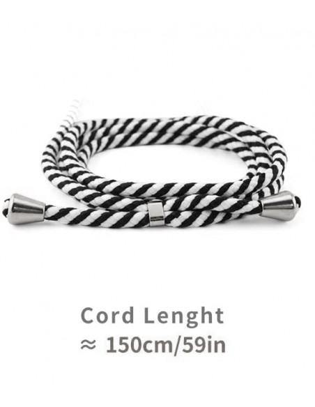 Cordón colgante universal con tarjeta para smartphone blanco y negro