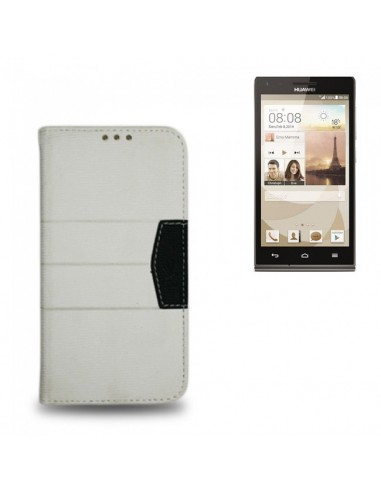 Funda libro elite cartera Huawei G6 / P6 mini blanca y negra