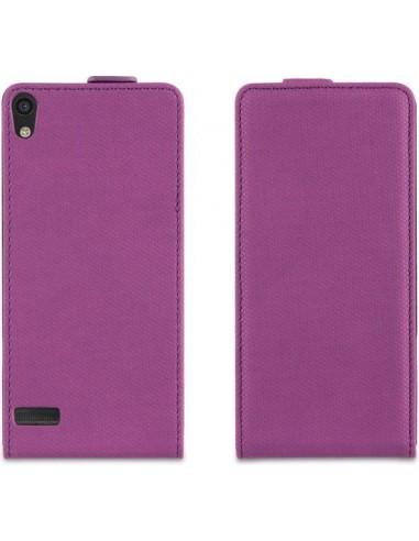 Funda tapa Huawei Ascend P6 morada + protector regalo