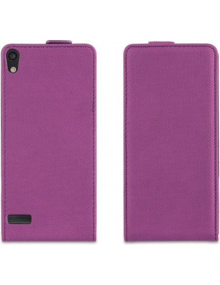 Funda tapa Huawei Ascend P6 morada + protector regalo