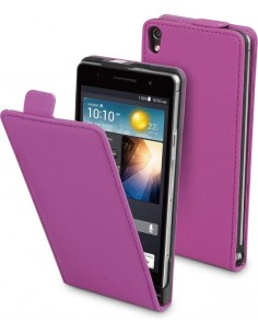 Funda tapa Huawei Ascend P6 morada + protector regalo