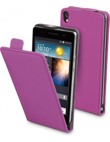 Funda tapa Huawei Ascend P6 morada + protector regalo