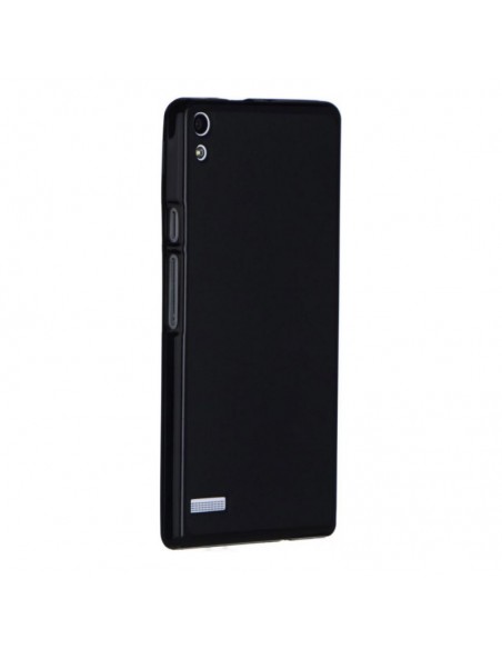 Funda gel TPU brillo Huawei Ascend P6 negra