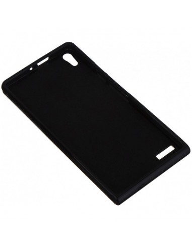 Funda gel TPU brillo Huawei Ascend P6 negra
