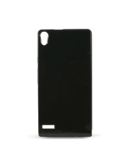 Funda gel TPU brillo Huawei Ascend P6 negra