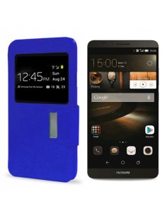 Funda libro soporte TPU Huawei Mate 7 azul