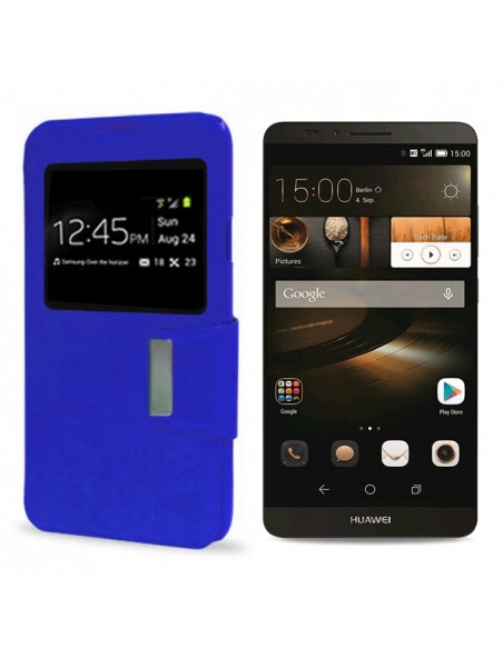 Funda libro soporte TPU Huawei Mate 7 azul