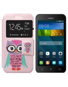 Funda libro soporte TPU Huawei Y5 (Y560) diseño Búhos