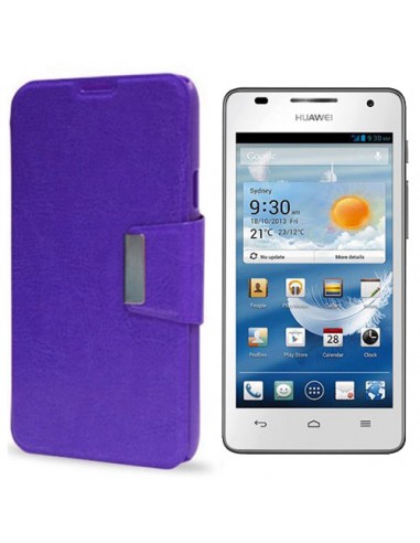 Funda libro soporte Huawei G526 morada