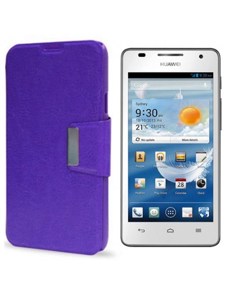 Funda libro soporte Huawei G526 morada