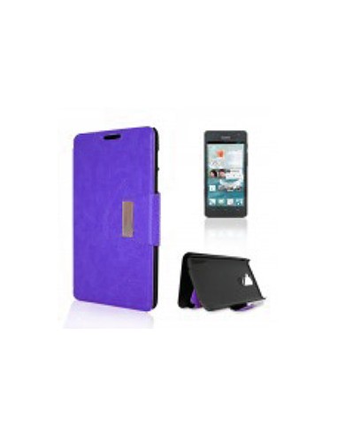 Funda libro soporte Huawei G526 morada