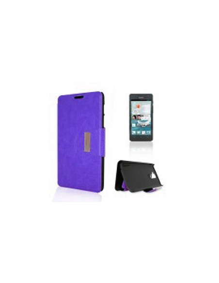 Funda libro soporte Huawei G526 morada