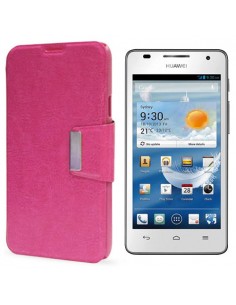 Funda libro soporte Huawei G526 rosa 2