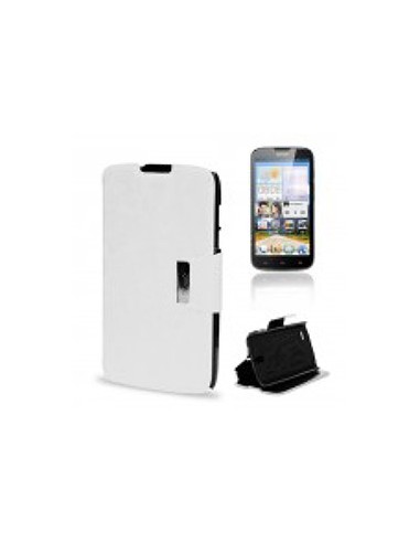 Funda libro soporte Huawei G610 / G610s blanca