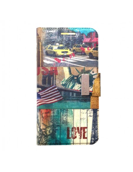 Funda libro soporte TPU Huawei G620 / G620s diseño USA