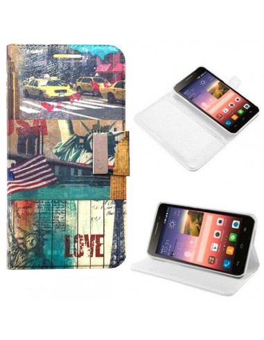 Funda libro soporte TPU Huawei G620 / G620s diseño USA