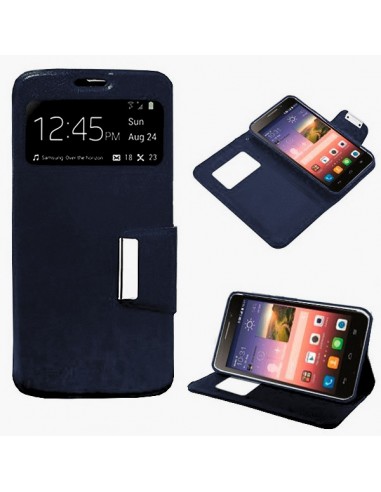 Funda libro soporte TPU Huawei Ascend G620 / G620s azul marino