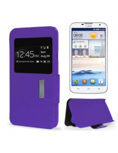 Funda libro soporte Huawei Ascend G730 morada